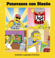 posavasos simpsons cerveza